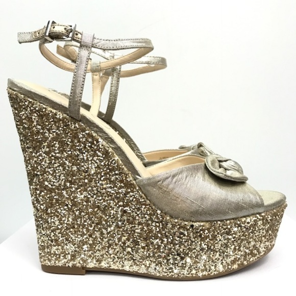 Jessica Simpson Shoes - Jessica Simpson Amella Silver Wedges size 7.5 NIB